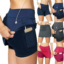 Load image into Gallery viewer, Women 2 In 1 With Pocket Tennis Skorts Athletic Sports Running Pencil - Sophornlilly