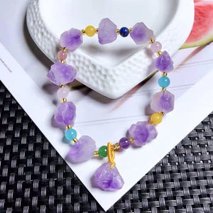 Amethyst Bracelet Healing Jewelry Crystal Gemstone Bangle