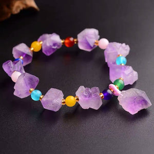 Amethyst Bracelet Healing Jewelry Crystal Gemstone Bangle