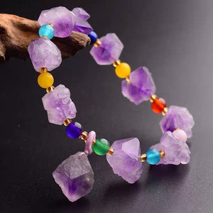 Amethyst Bracelet Healing Jewelry Crystal Gemstone Bangle