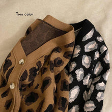 Load image into Gallery viewer, Women Autumn Cardigans V neck Cardigan Top Leopard - Sophornlilly