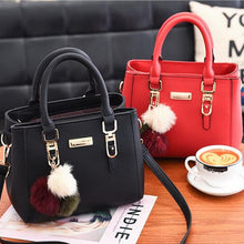 Load image into Gallery viewer, Women Beading Pendant Handbag Ladies Embossed Shoulder Bag  PU Leather