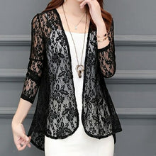Load image into Gallery viewer, Women Blous Summer Kimono Tops Fashion Woman Blouses White Lace Blouse - Sophornlilly