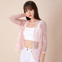 Load image into Gallery viewer, Women Blous Summer Kimono Tops Fashion Woman Blouses White Lace Blouse - Sophornlilly