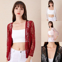 Load image into Gallery viewer, Women Blous Summer Kimono Tops Fashion Woman Blouses White Lace Blouse - Sophornlilly
