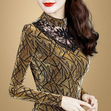 Load image into Gallery viewer, Women Blouse Top Women's Lace Shirt Winter Women's Long Sleeve Blusas