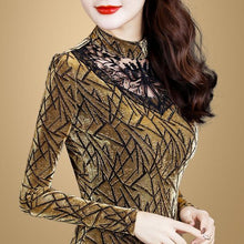 Load image into Gallery viewer, Women Blouse Top Women's Lace Shirt Winter Women's Long Sleeve Blusas