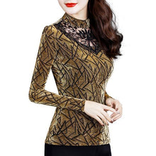 Load image into Gallery viewer, Women Blouse Top Women's Lace Shirt Winter Women's Long Sleeve Blusas
