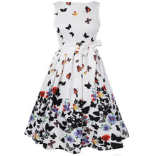 Load image into Gallery viewer, Women Bohemia Mini Dress Summer Butterfly Print Sleeveless Retro - Sophornlilly