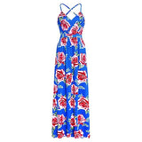 Women Boho Floral Print Sundress Maxi Beach Evening Elegant Summer - Sophornlilly