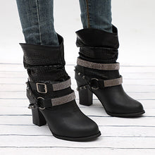 Load image into Gallery viewer, Women Boots Autumn High Heels Shoes Female Rivet