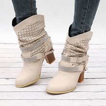 Load image into Gallery viewer, Women Boots Autumn High Heels Shoes Female Rivet