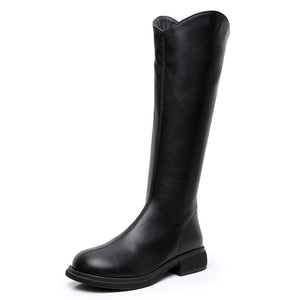 Women Boots Over Knee Winter Footwear Shoes Round Toe  Luxury Designer