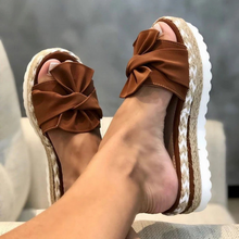 Load image into Gallery viewer, Bowknot Sandals Casual Comfy Slip On Platform