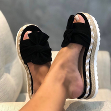 Load image into Gallery viewer, Bowknot Sandals Casual Comfy Slip On Platform