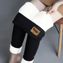 Load image into Gallery viewer, Women Butterfly Print Warm Winter Velvet Wool Cashmere Pants Trousers