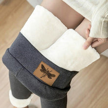 Load image into Gallery viewer, Women Butterfly Print Warm Winter Velvet Wool Cashmere Pants Trousers