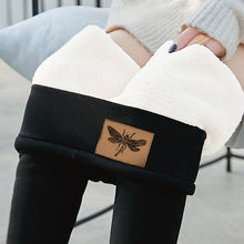Load image into Gallery viewer, Women Butterfly Print Warm Winter Velvet Wool Cashmere Pants Trousers