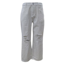 Load image into Gallery viewer, Button High Waist Pocket Solid Color Jeans Trousers Loose
