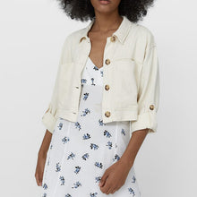 Load image into Gallery viewer, Casual Autumn Crop Jacket Shirt Single Breasted Vintage Long