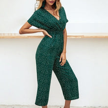 Load image into Gallery viewer, Women Casual Cotton Polka Jumpsuits Summer New Arrival Deep V - Sophornlilly
