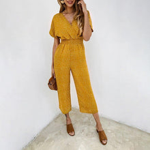 Load image into Gallery viewer, Women Casual Cotton Polka Jumpsuits Summer New Arrival Deep V - Sophornlilly