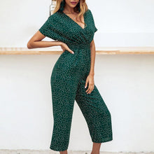Load image into Gallery viewer, Women Casual Cotton Polka Jumpsuits Summer New Arrival Deep V - Sophornlilly