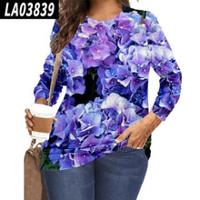 Load image into Gallery viewer, Women Clothing Beauty Floral 3D Printed T Shirt