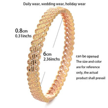Load image into Gallery viewer, Women Dubai 24K Bracelets Gold Color Bangles India Nigeria African - Sophornlilly