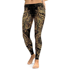 Load image into Gallery viewer, Women Eagle Printed Leegings Girls High Waist Pants Vintage Clothing