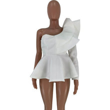 Load image into Gallery viewer, Elegant Blouse Sexy One Shoulder Layered Ruffle Long