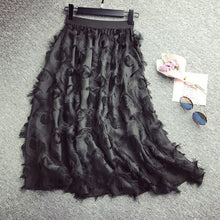 Load image into Gallery viewer, Women Elegant Party Feather Long White Skirts New Fashion High