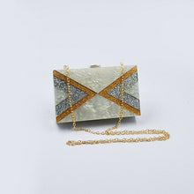 Load image into Gallery viewer, Women Evening Bag Acrylic Box Sequied Geomatric Party Clutch Purse