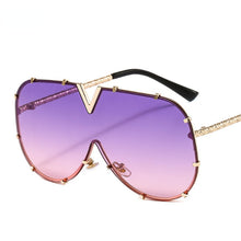 Load image into Gallery viewer, Fashion Luxury Vintage Big Frame Uv400 Sunglasses