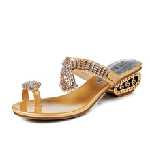 Load image into Gallery viewer, Women Fashion Summer Leather Square Heel Sandals Slipper Ladies Sexy - Sophornlilly