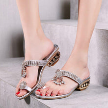 Load image into Gallery viewer, Women Fashion Summer Leather Square Heel Sandals Slipper Ladies Sexy - Sophornlilly