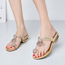 Load image into Gallery viewer, Women Fashion Summer Leather Square Heel Sandals Slipper Ladies Sexy - Sophornlilly