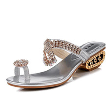 Load image into Gallery viewer, Women Fashion Summer Leather Square Heel Sandals Slipper Ladies Sexy - Sophornlilly