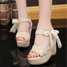 Load image into Gallery viewer, Women Fashion Summer Platform Wedge Sandals Ankle Strap Fish Mouth