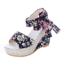 Load image into Gallery viewer, Women Fashion Summer Platform Wedge Sandals Ankle Strap Fish Mouth