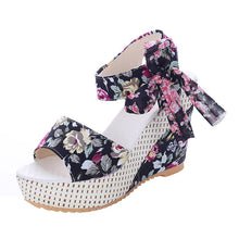 Load image into Gallery viewer, Women Fashion Summer Platform Wedge Sandals Ankle Strap Fish Mouth