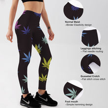 Load image into Gallery viewer, Women Fitness Leggings Workout Casual Pants Trousers Maple Leaf