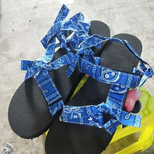 Load image into Gallery viewer, Women Flat Sandals Bandana Shoes Summer Outdoor Beach Shoes Open Toe - Sophornlilly