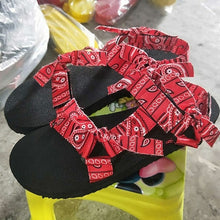 Load image into Gallery viewer, Women Flat Sandals Bandana Shoes Summer Outdoor Beach Shoes Open Toe - Sophornlilly
