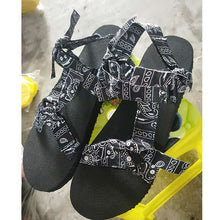 Load image into Gallery viewer, Women Flat Sandals Bandana Shoes Summer Outdoor Beach Shoes Open Toe - Sophornlilly