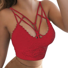 Load image into Gallery viewer, Halter Neck Leopard Sports Bra Tank Vest Lace Up Backless Crop