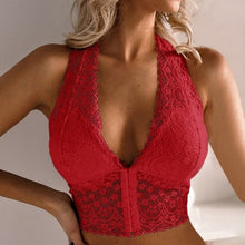 Load image into Gallery viewer, Halter Neck Leopard Sports Bra Tank Vest Lace Up Backless Crop