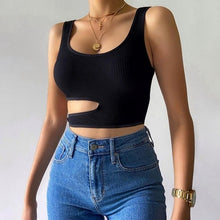 Load image into Gallery viewer, Halter Neck Leopard Sports Bra Tank Vest Lace Up Backless Crop
