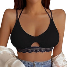 Load image into Gallery viewer, Halter Neck Leopard Sports Bra Tank Vest Lace Up Backless Crop
