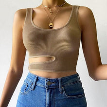 Load image into Gallery viewer, Halter Neck Leopard Sports Bra Tank Vest Lace Up Backless Crop